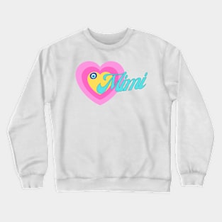 Mimi in Colorful Heart Illustration Crewneck Sweatshirt